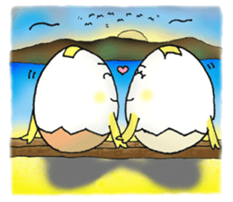 Boiled egg,duck egg and chicken egg sticker #12676483