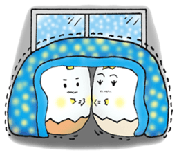 Boiled egg,duck egg and chicken egg sticker #12676485