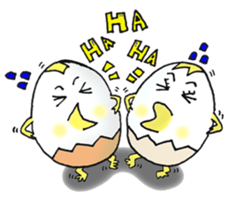 Boiled egg,duck egg and chicken egg sticker #12676486