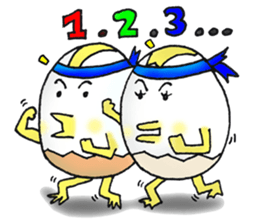 Boiled egg,duck egg and chicken egg sticker #12676487