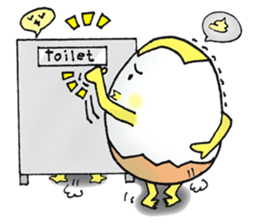Boiled egg,duck egg and chicken egg sticker #12676489