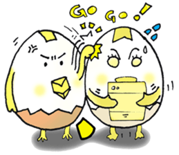 Boiled egg,duck egg and chicken egg sticker #12676491