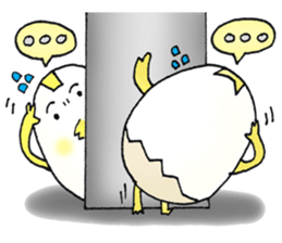 Boiled egg,duck egg and chicken egg sticker #12676492