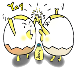 Boiled egg,duck egg and chicken egg sticker #12676493