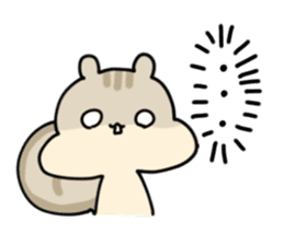 A funny and cute squirrel sticker #12677593