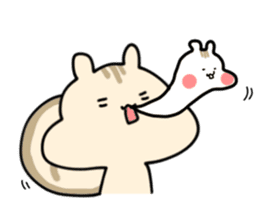 A funny and cute squirrel sticker #12677595