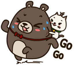 Fragile Bear & Angry Cat sticker #12678545