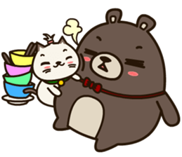 Fragile Bear & Angry Cat sticker #12678553