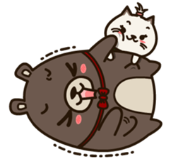 Fragile Bear & Angry Cat sticker #12678555