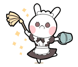 Maid rabbit sticker sticker #12678696