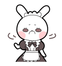 Maid rabbit sticker sticker #12678711