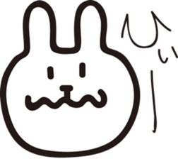 One word of rabbit sticker #12678754