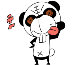 Protruding teeth panda Sticker3 sticker #12679343