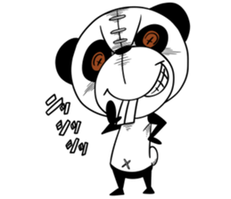 Protruding teeth panda Sticker3 sticker #12679346