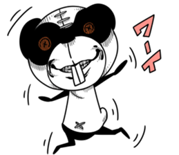 Protruding teeth panda Sticker3 sticker #12679349