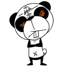 Protruding teeth panda Sticker3 sticker #12679351
