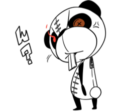 Protruding teeth panda Sticker3 sticker #12679358