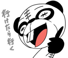 Protruding teeth panda Sticker3 sticker #12679359