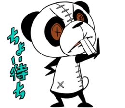 Protruding teeth panda Sticker3 sticker #12679363