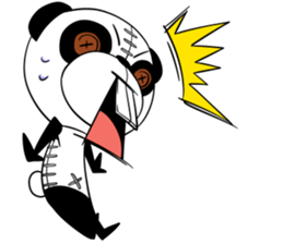 Protruding teeth panda Sticker3 sticker #12679364