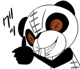 Protruding teeth panda Sticker3 sticker #12679366