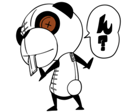 Protruding teeth panda Sticker3 sticker #12679367