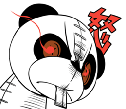 Protruding teeth panda Sticker3 sticker #12679370