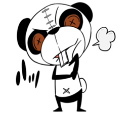 Protruding teeth panda Sticker3 sticker #12679372