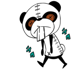 Protruding teeth panda Sticker3 sticker #12679375