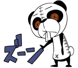 Protruding teeth panda Sticker3 sticker #12679379