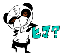 Protruding teeth panda Sticker3 sticker #12679380