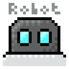 Fridgetron and Friends! Cute Pixel Robot