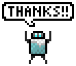 Fridgetron and Friends! Cute Pixel Robot sticker #12679586