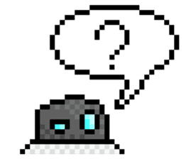 Fridgetron and Friends! Cute Pixel Robot sticker #12679588