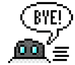 Fridgetron and Friends! Cute Pixel Robot sticker #12679590