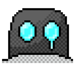 Fridgetron and Friends! Cute Pixel Robot sticker #12679591
