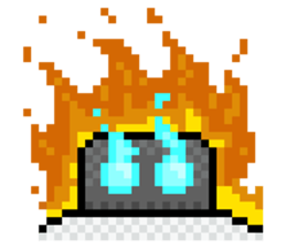 Fridgetron and Friends! Cute Pixel Robot sticker #12679593