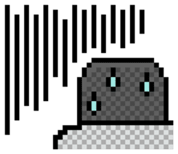 Fridgetron and Friends! Cute Pixel Robot sticker #12679594