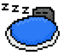 Fridgetron and Friends! Cute Pixel Robot sticker #12679599