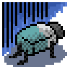 Fridgetron and Friends! Cute Pixel Robot sticker #12679603