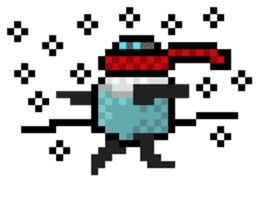 Fridgetron and Friends! Cute Pixel Robot sticker #12679608