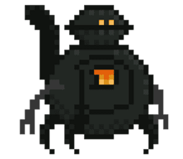 Fridgetron and Friends! Cute Pixel Robot sticker #12679618