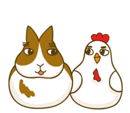 Bunny A-bu and hamster Dodo's happy life sticker #12679946