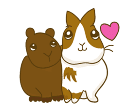 Bunny A-bu and hamster Dodo's happy life sticker #12679947