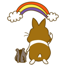 Bunny A-bu and hamster Dodo's happy life sticker #12679956