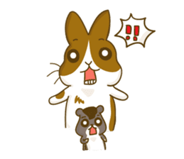 Bunny A-bu and hamster Dodo's happy life sticker #12679961