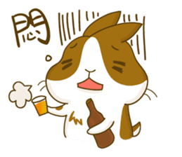 Bunny A-bu and hamster Dodo's happy life sticker #12679974