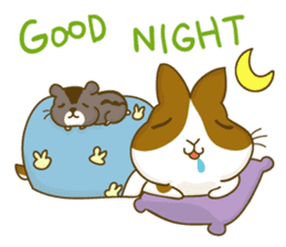 Bunny A-bu and hamster Dodo's happy life sticker #12679979