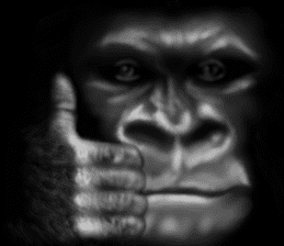 Gorilla of the darkness sticker #12681341