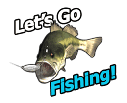 Let's go lure fishing - Black bass - sticker #12681702